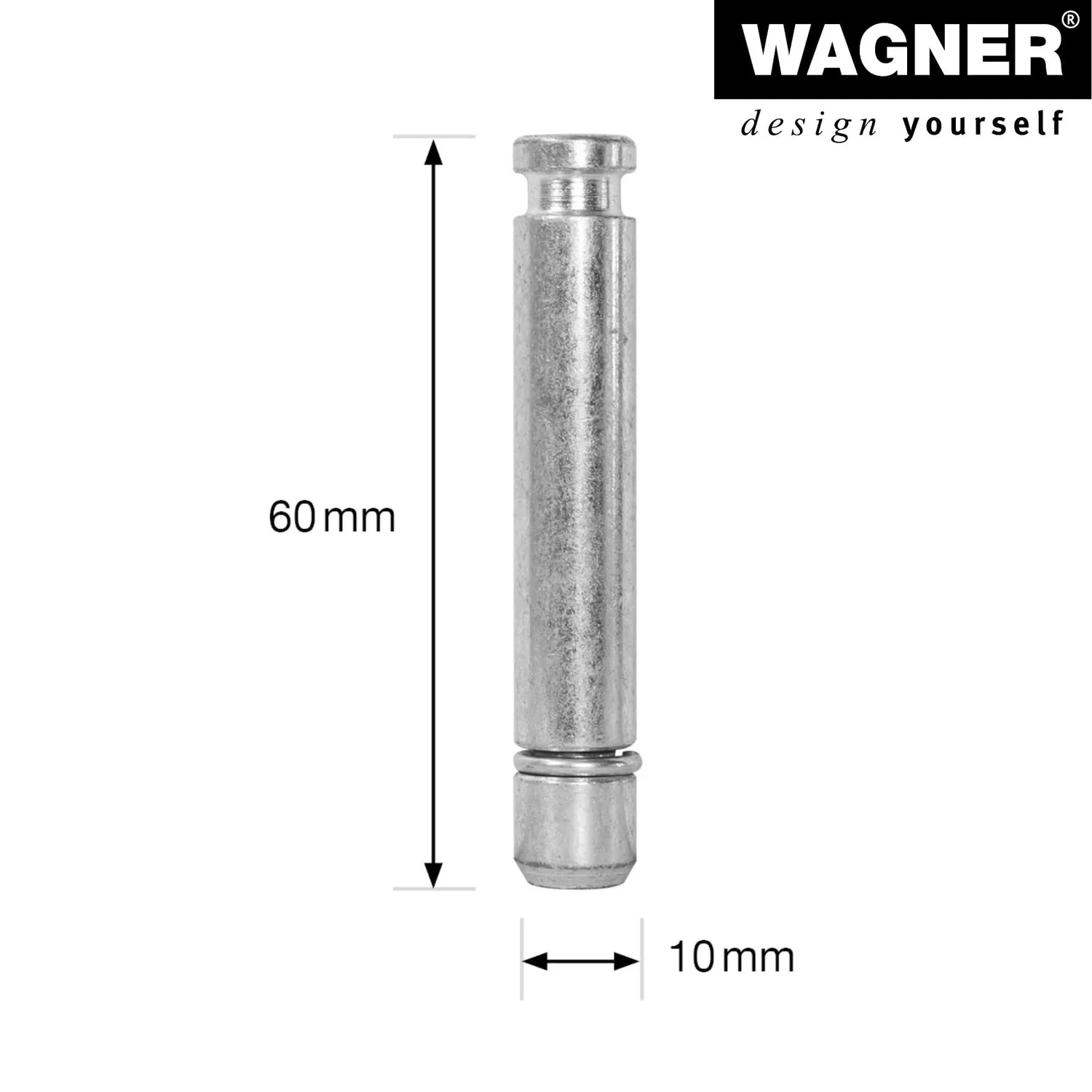 Wagner RO 0062 perno sedia 10 mm 60 mm acciaio singolo