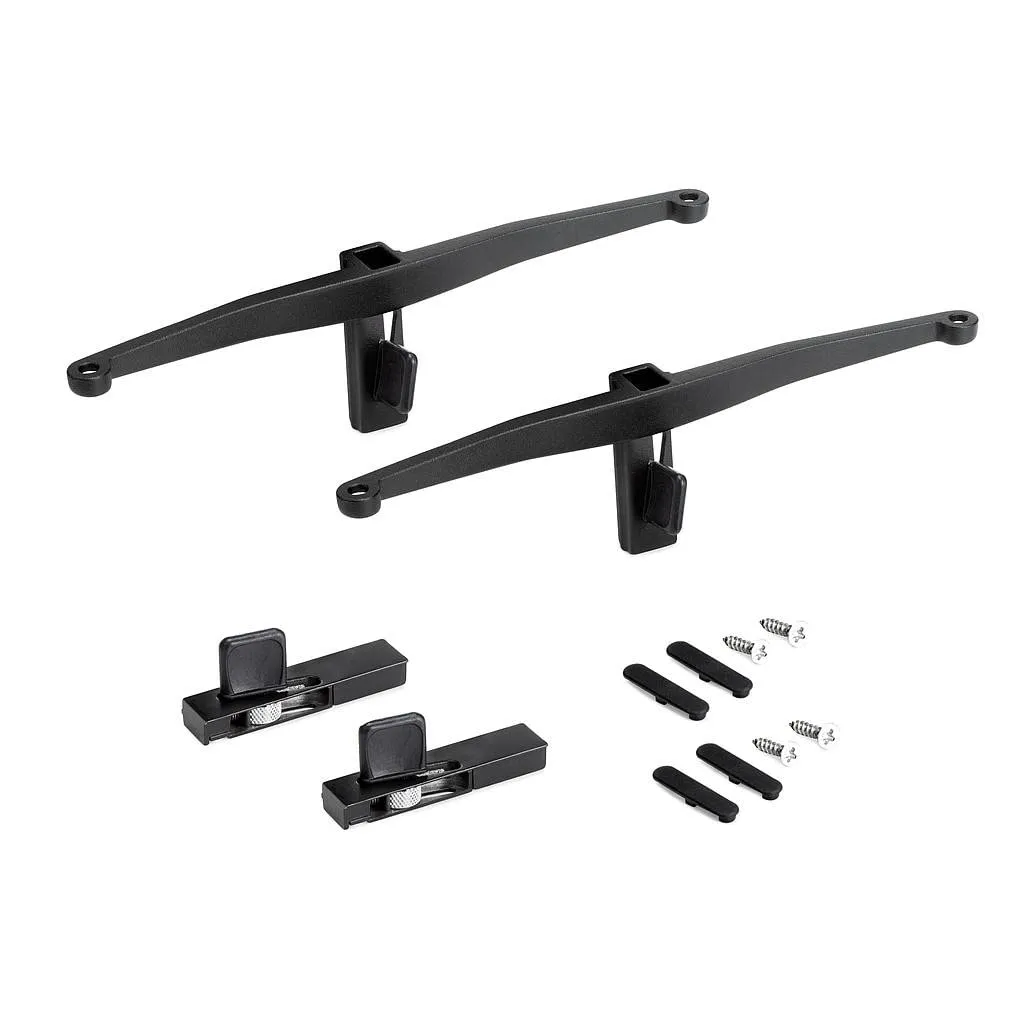 Emuca Zero Kit 3 supporti legno +1 modulo nero testurizzato
