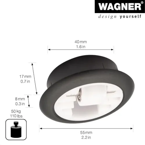 Wagner Roller-Mini RO 7090 rotella incasso 15 mm 1 pz
