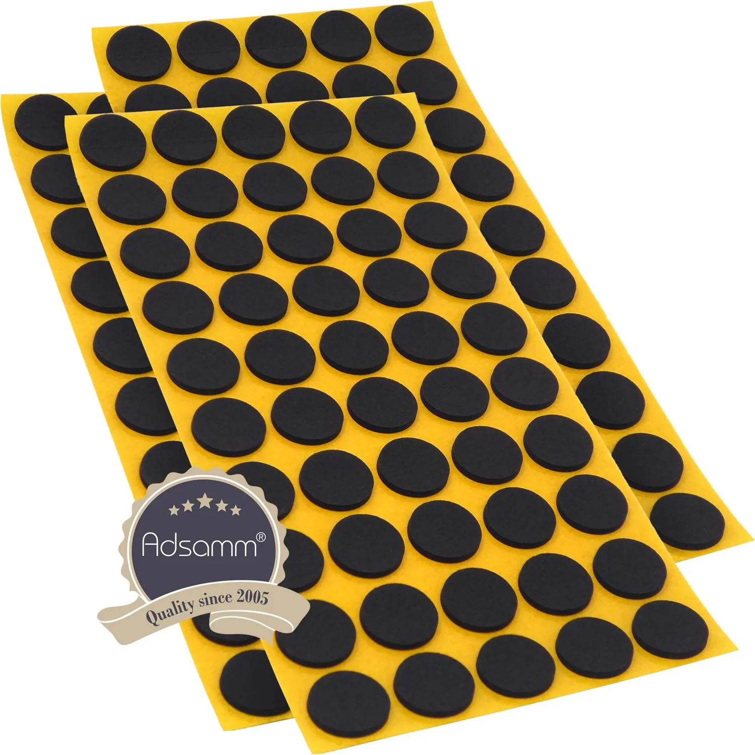 Adsamm Quality piedini antiscivolo neri tondi 20 mm 150 pz EPDM