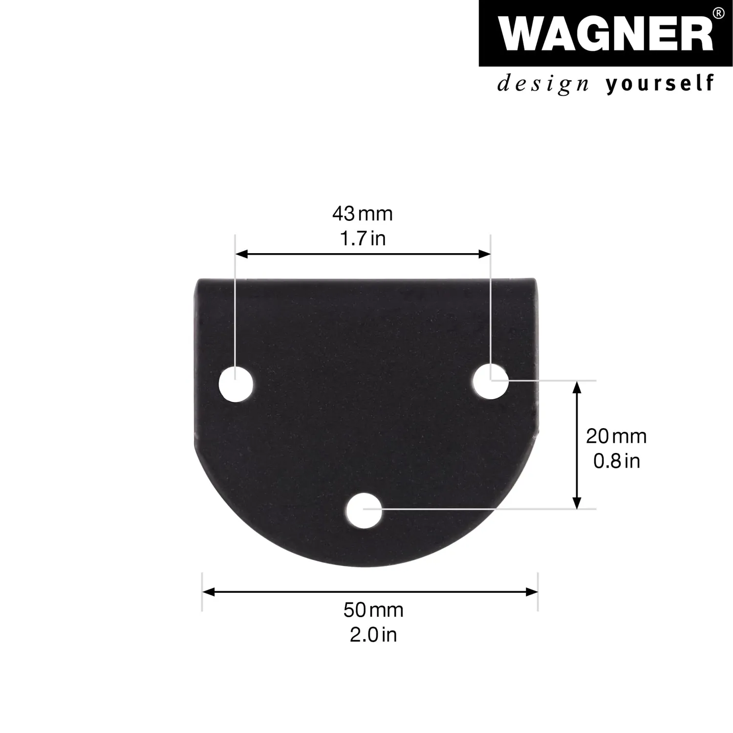 Wagner Z-Style ST 0120 gamba mobile acciaio nero 120 mm