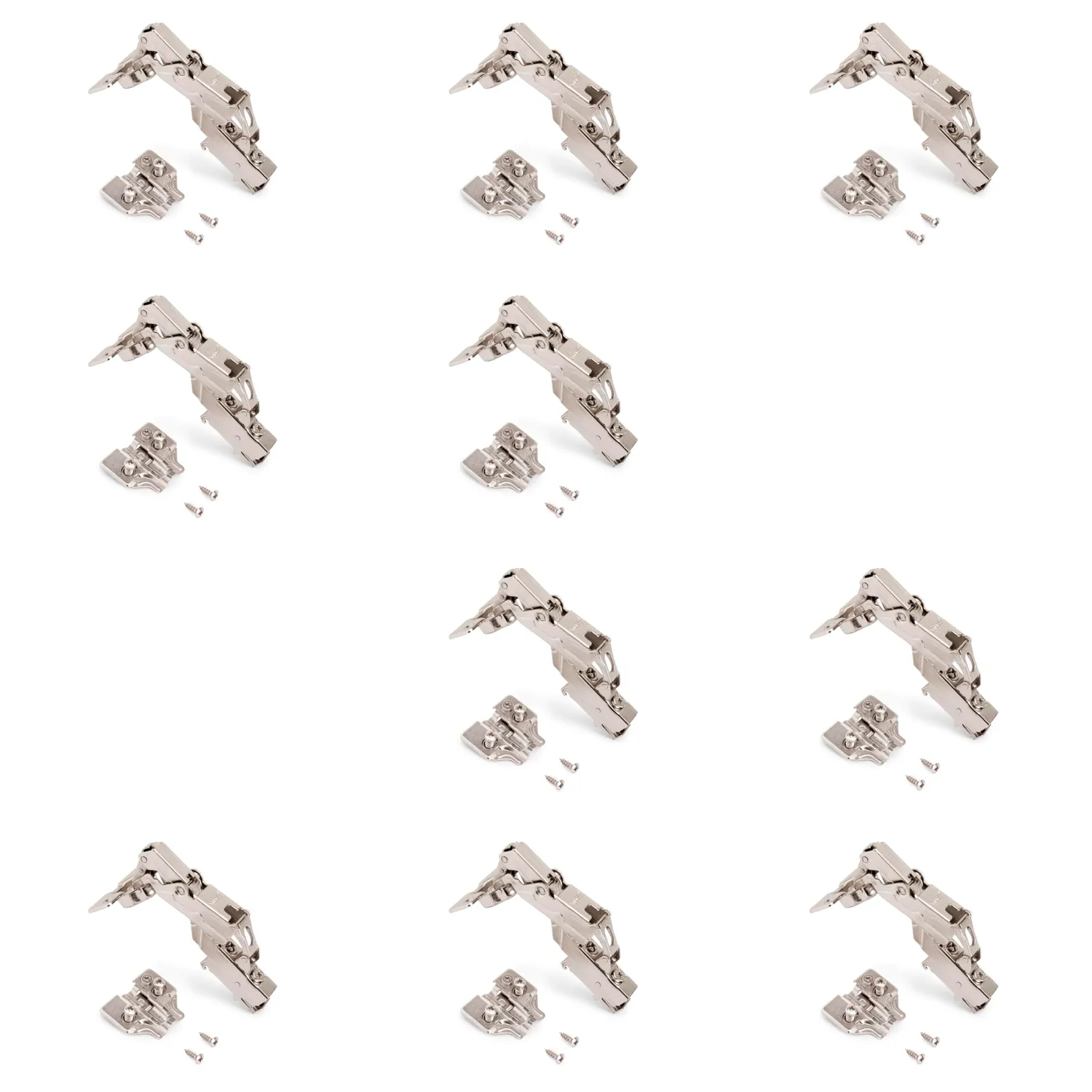 Emuca X91 Collo Dritto cerniera 165° titanio set 10 pezzi