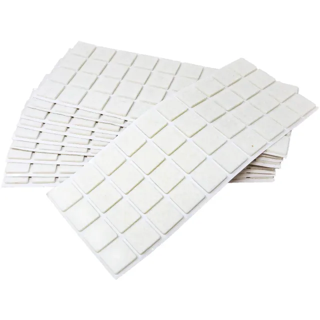 Adsamm feltrini adesivi bianchi 25x25mm 400 pezzi quadrati
