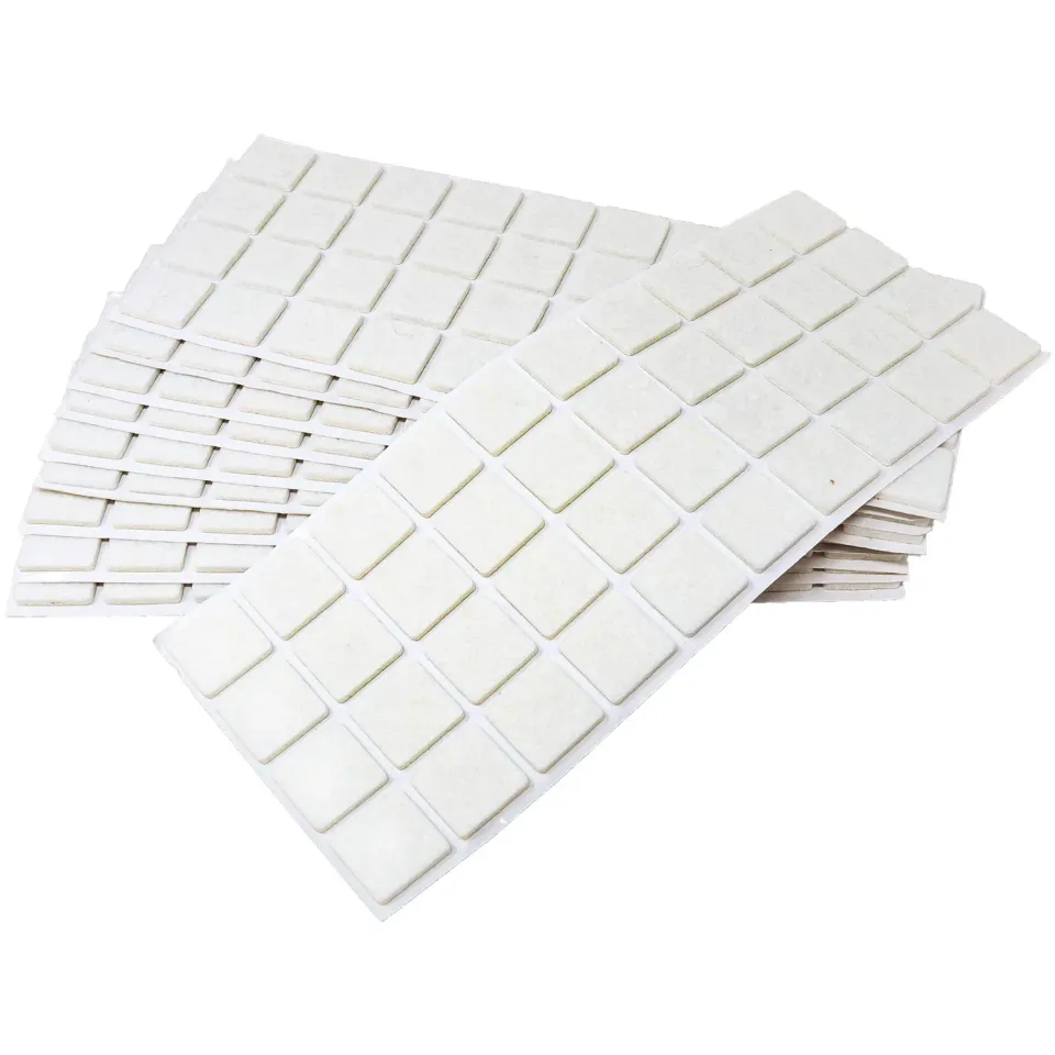 Adsamm feltrini adesivi bianchi 25x25mm 400 pezzi quadrati