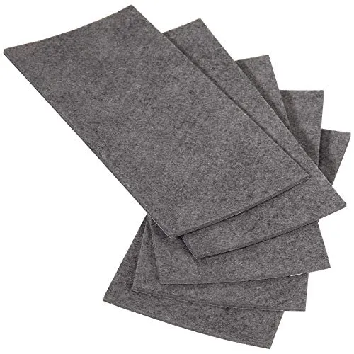 Adsamm Fogli Feltro Autoadesivo 100x200 mm Grigio 5 Pezzi 3,5 mm