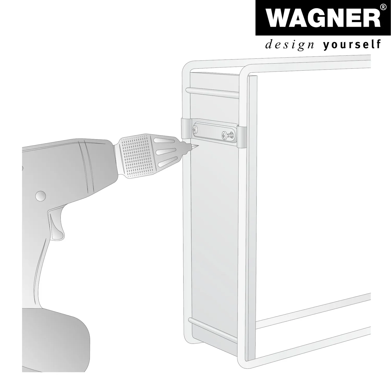 Wagner ST 3940 morsetto design acciaio 2 pz nero opaco
