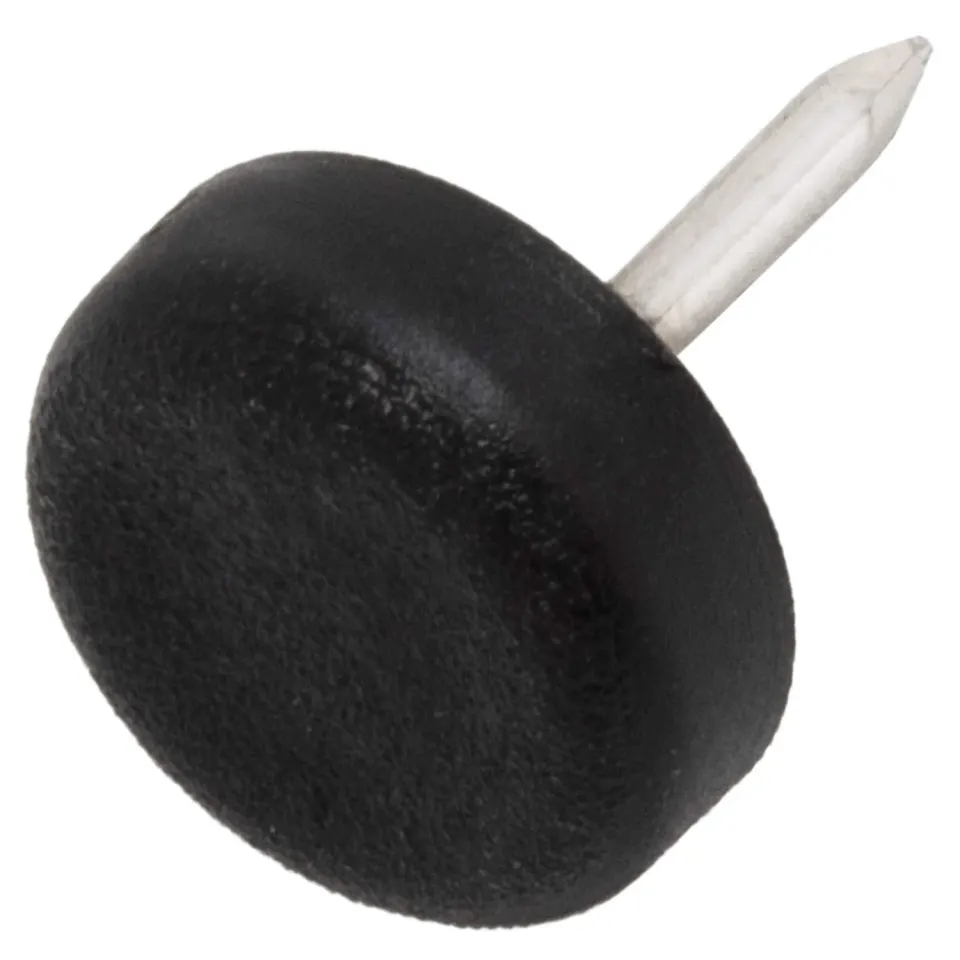Adsamm PG-N-BL-15-4 Pattini Plastica Ø15 mm Nero 4 pz