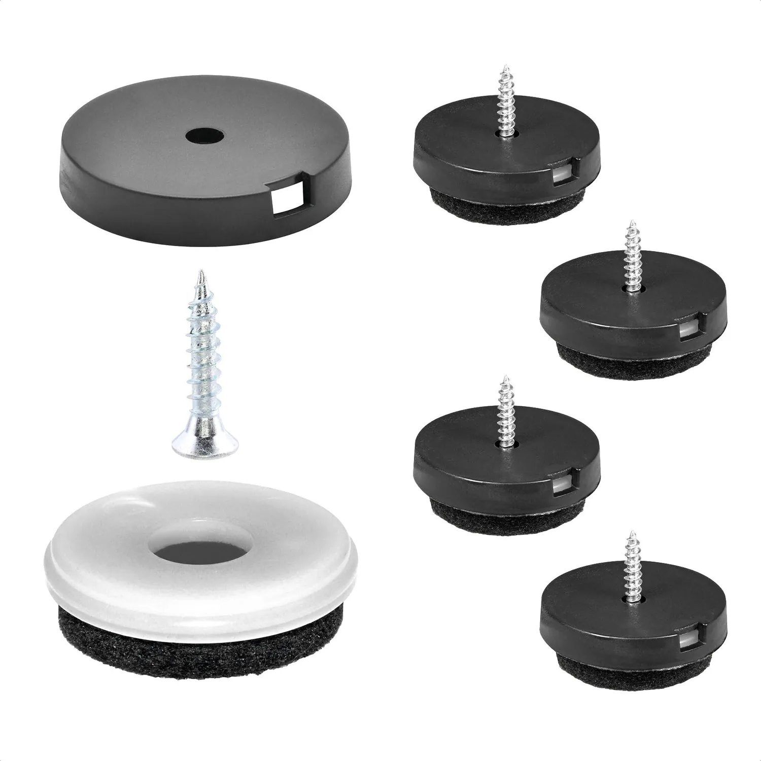 Wagner QuickClick pattini feltro da avvitare Ø25 mm 4 pezzi