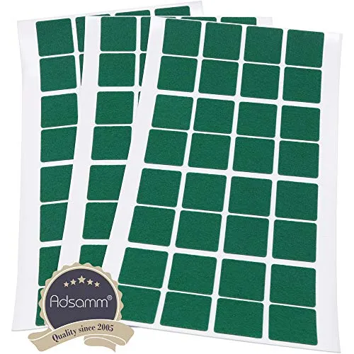 Adsamm Feltrini Autoadesivi Quadrati 25x25 mm Verde 96 pz Ultrasottili
