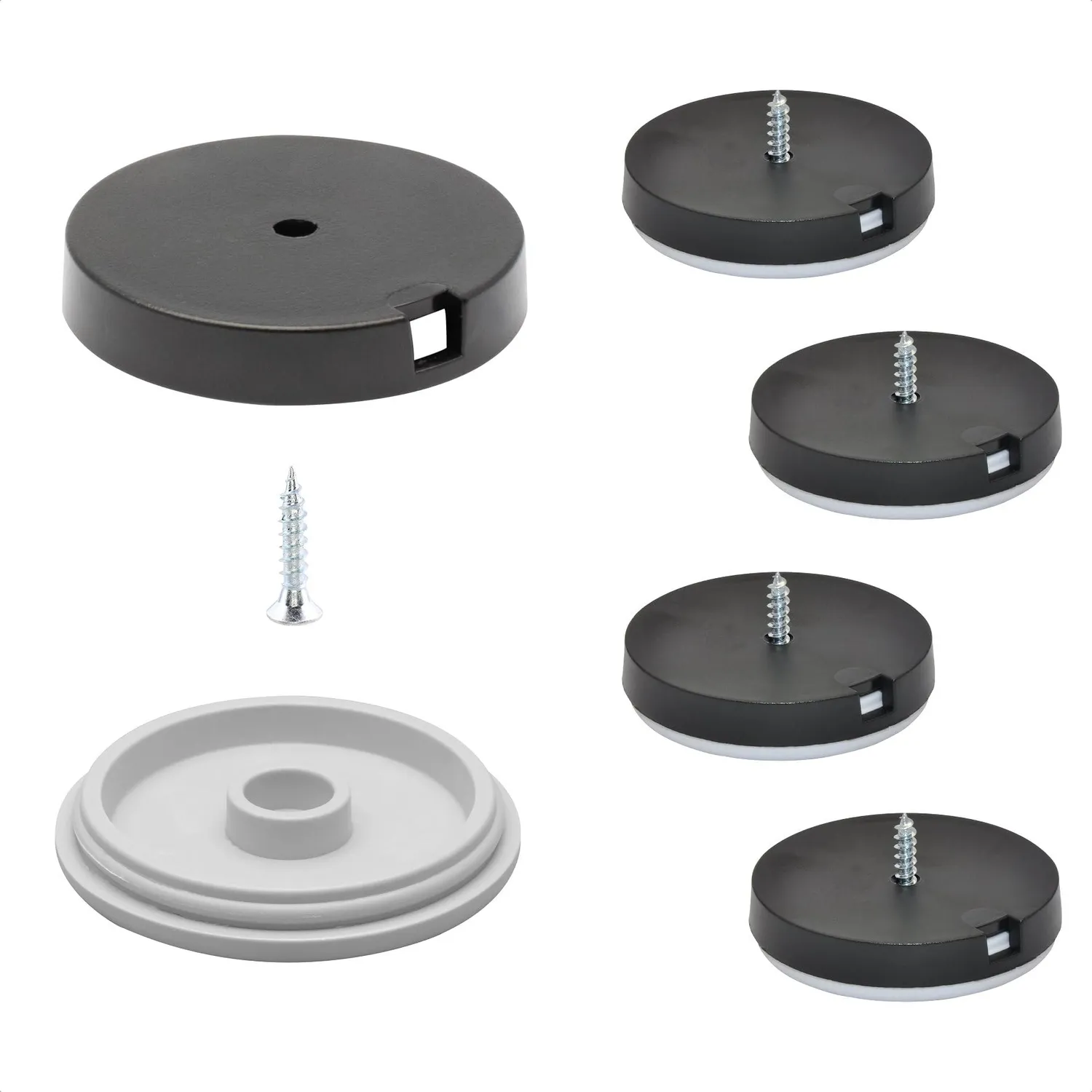 Wagner QuickClick scivoli avvitare ø 50 mm plastica Hyper 4 pezzi