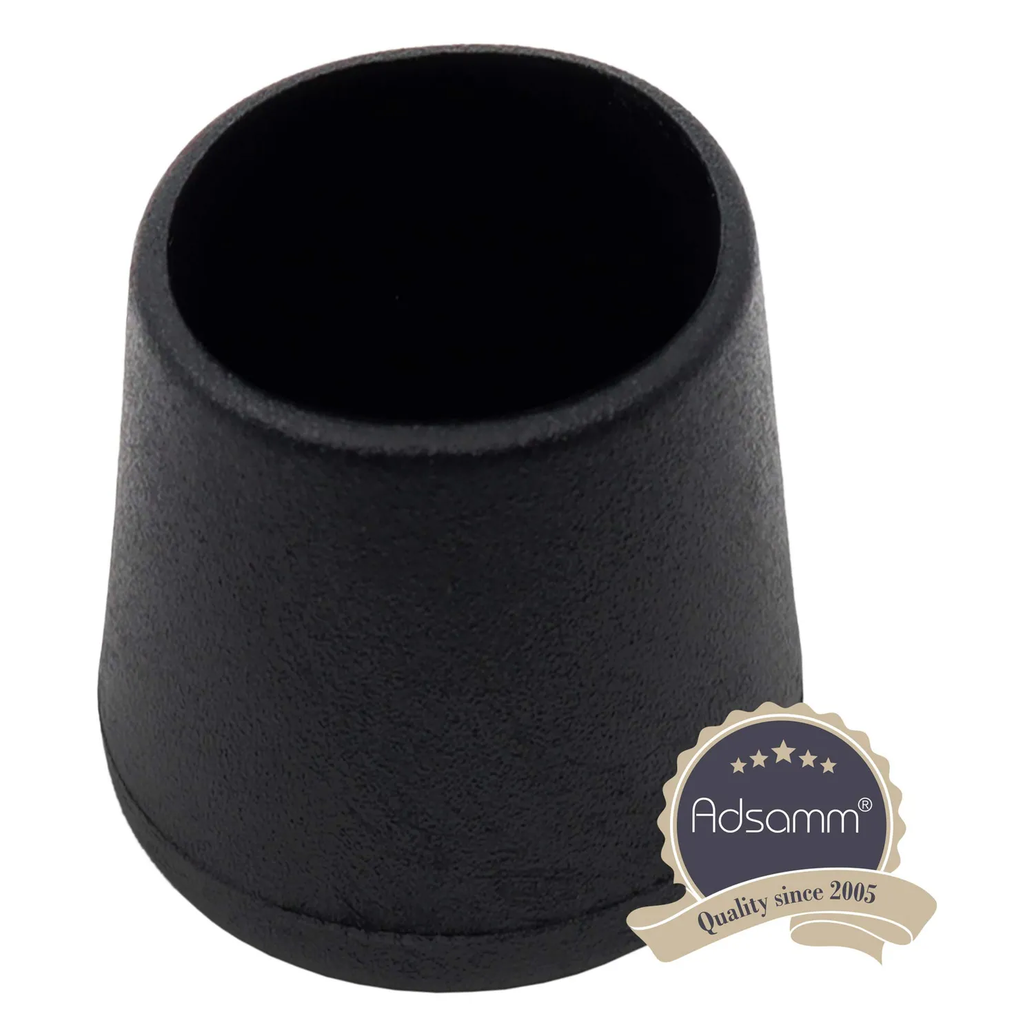 Adsamm puntali esterni tondi piedini PVC nero 30-31 mm 4 pezzi