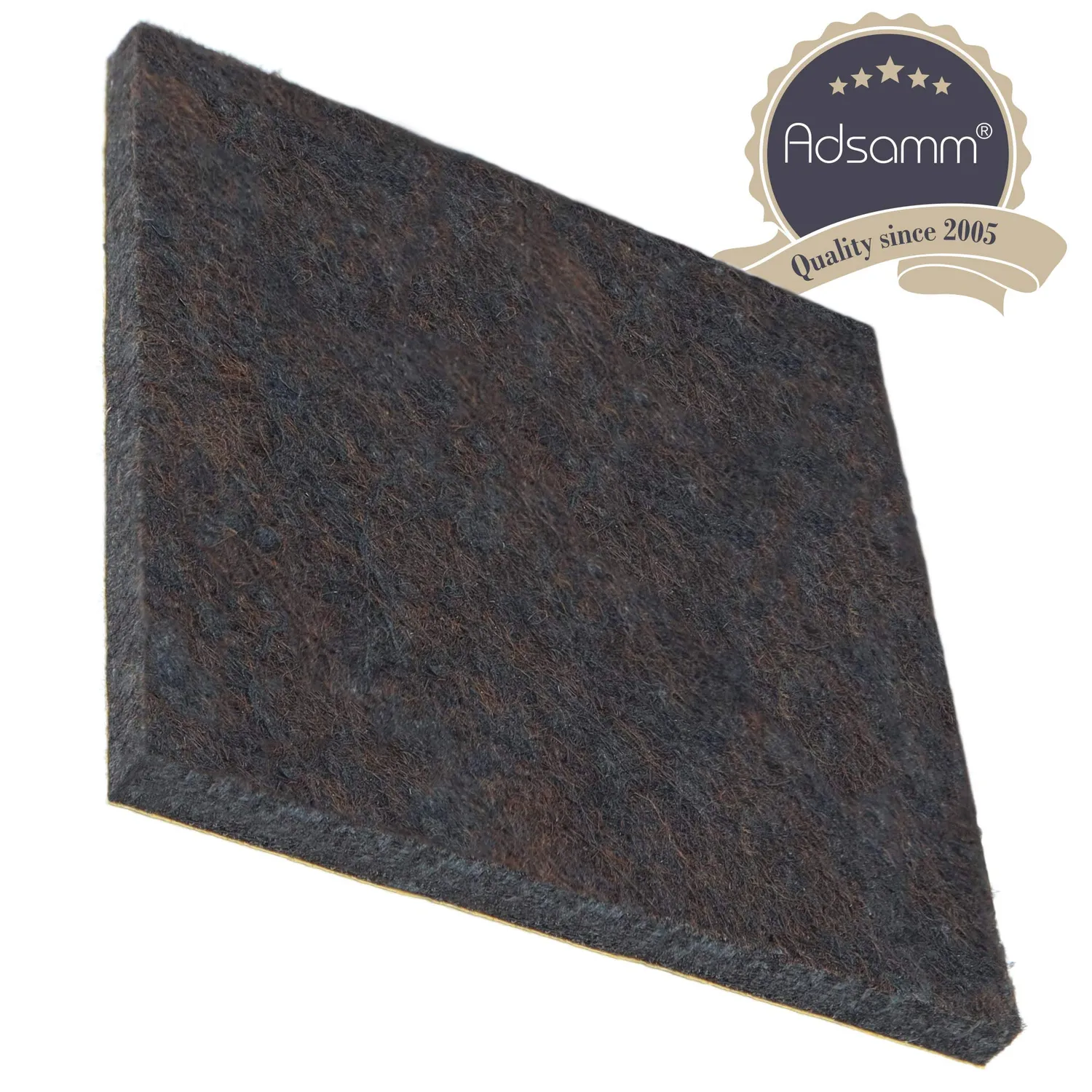 Adsamm feltrini autoadesivi marroni 4 pezzi 80x80 mm