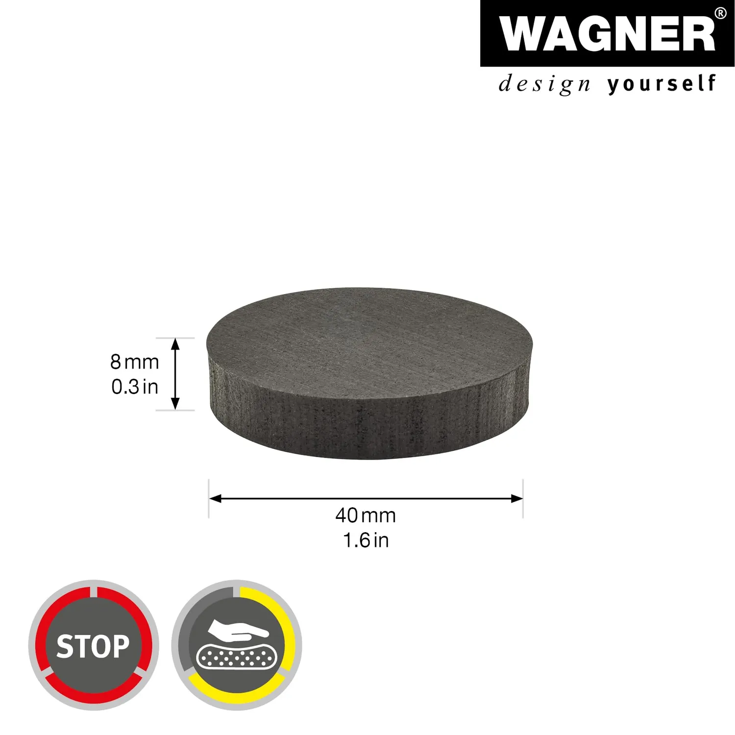 Wagner 15194099 EH 1940 piedini antivibrazione lavatrice 4 pz