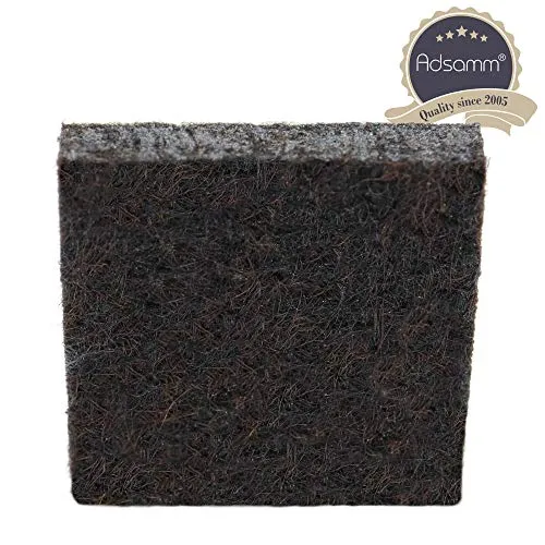Adsamm Quality 4 feltrini marroni 25x25 mm spessore 5,5 mm