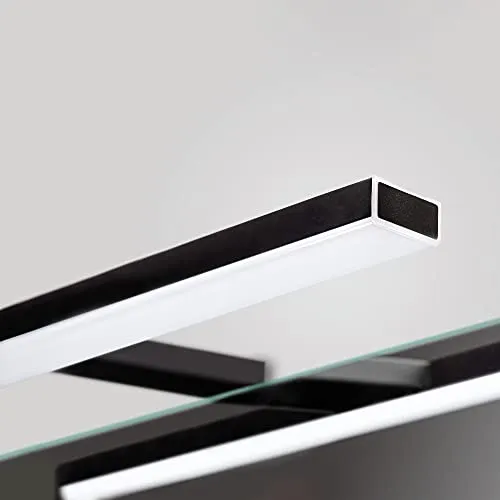 Emuca faretto LED specchio bagno IP44 nero 280 mm