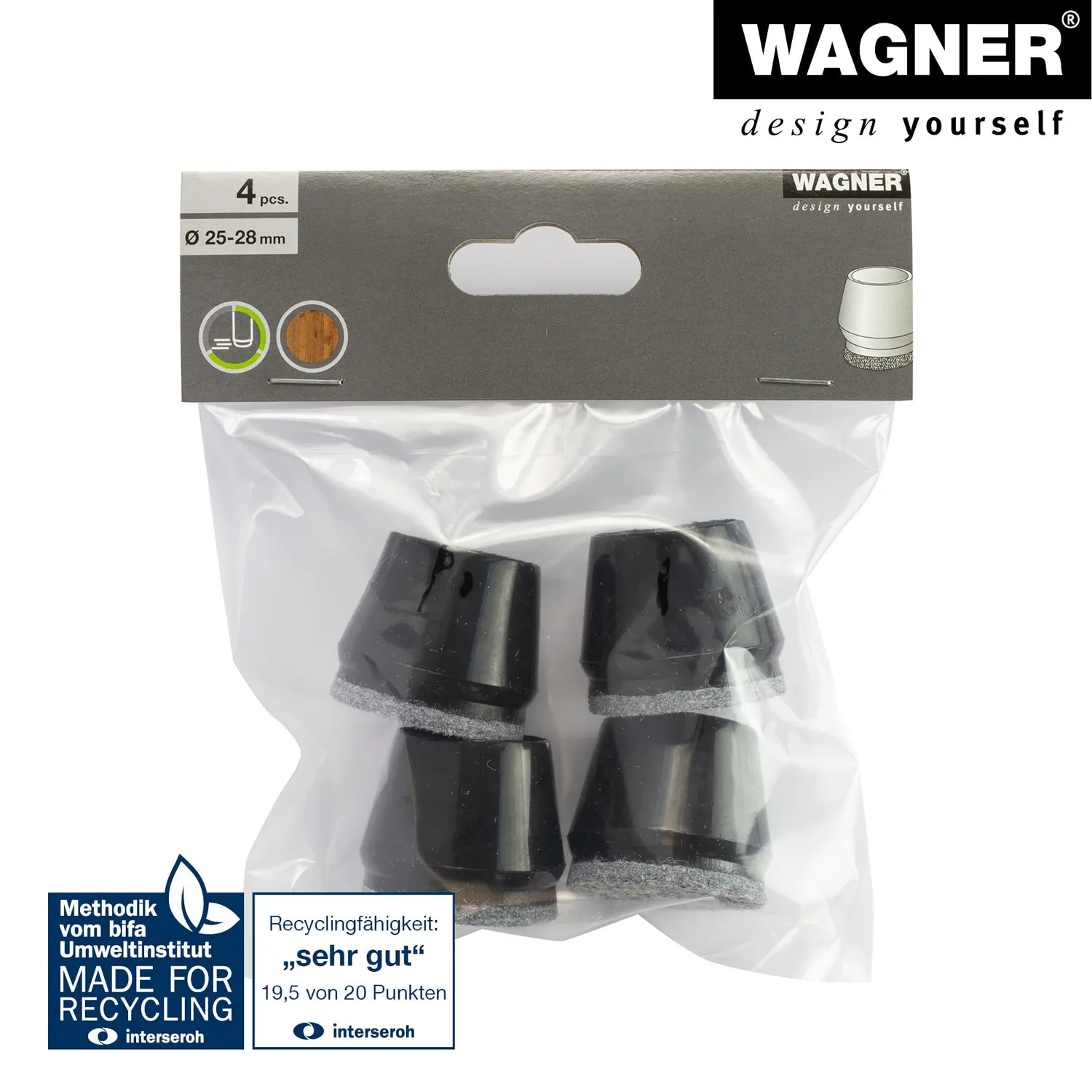 Wagner 15067399 EH 0673 tappi tubolari trasparenti 4 pezzi
