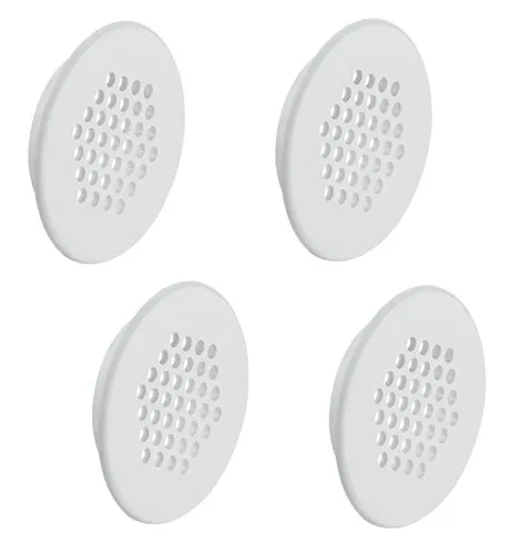 Gedotec griglia ventilazione Ø48 mm bianca 4 pezzi