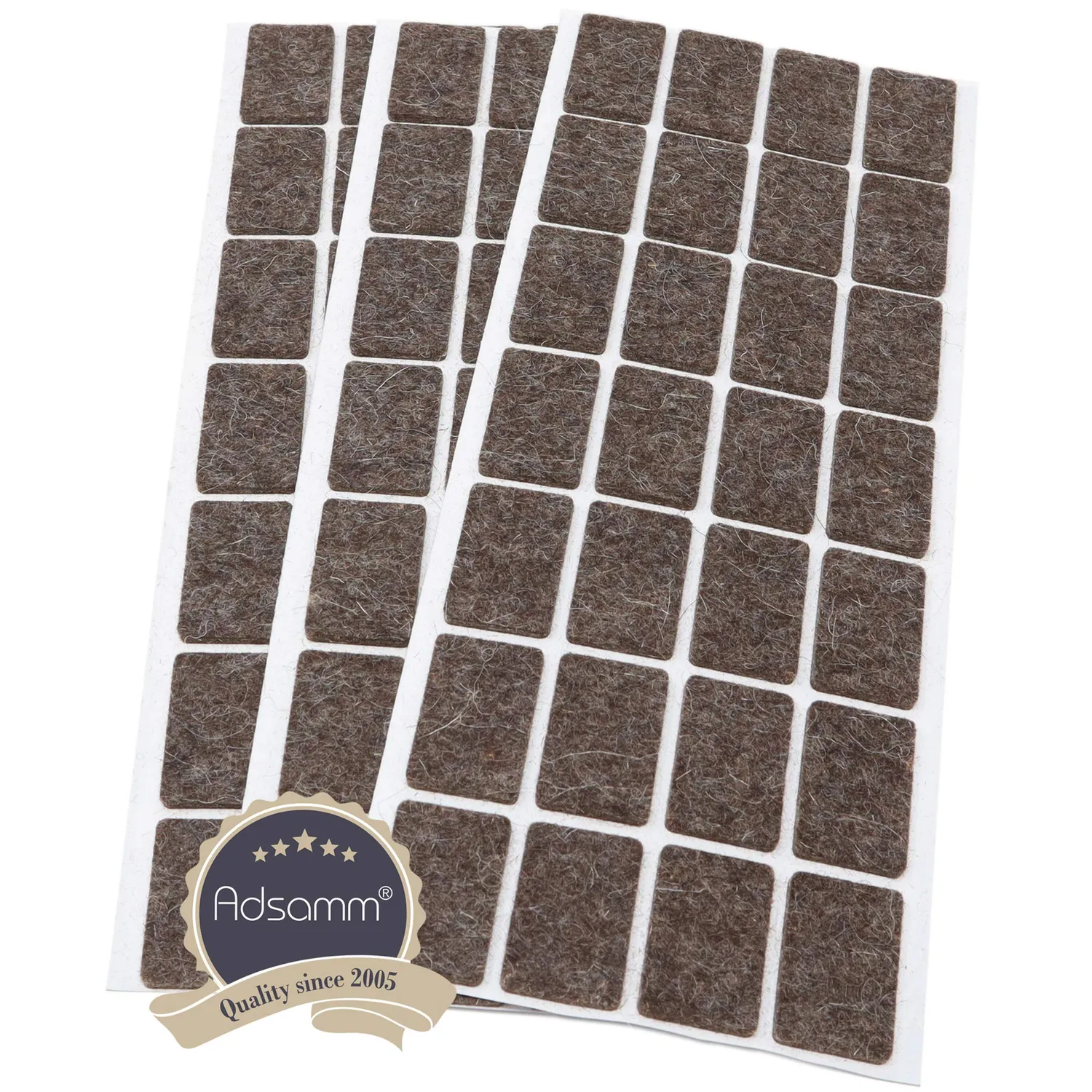 Adsamm Quality 20x30 mm feltrini autoadesivi 84 pezzi marrone