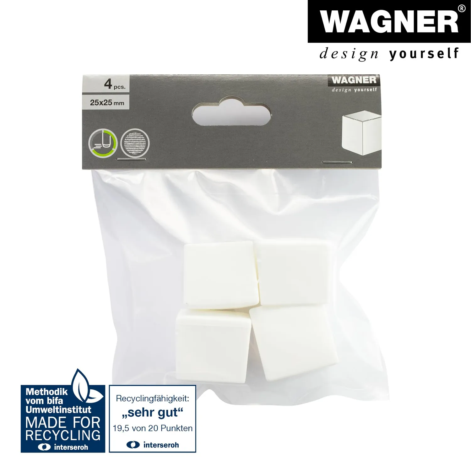 Wagner EH 15052699 tappi per tubi bianchi 4 pezzi scorrevoli