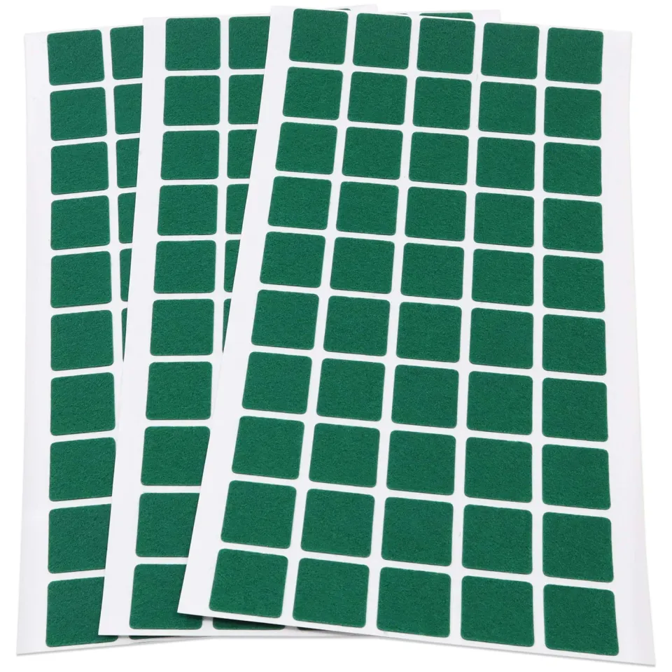 Adsamm ultrasottili feltrini per mobili quadrati 20x20mm verdi 150pz