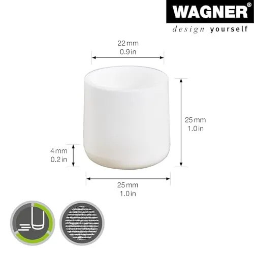 Wagner 15062399 EH 0623 tappi tubolari bianchi 4 pezzi