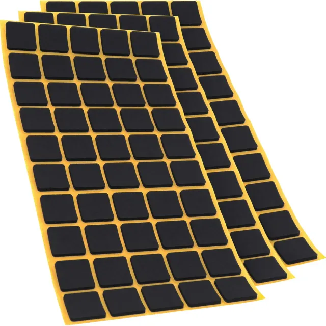 Adsamm antiscivolo gommini quadrati 20x20 mm neri 150 pezzi gomma