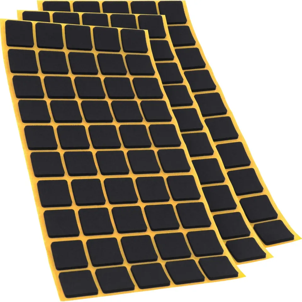 Adsamm antiscivolo gommini quadrati 20x20 mm neri 150 pezzi gomma