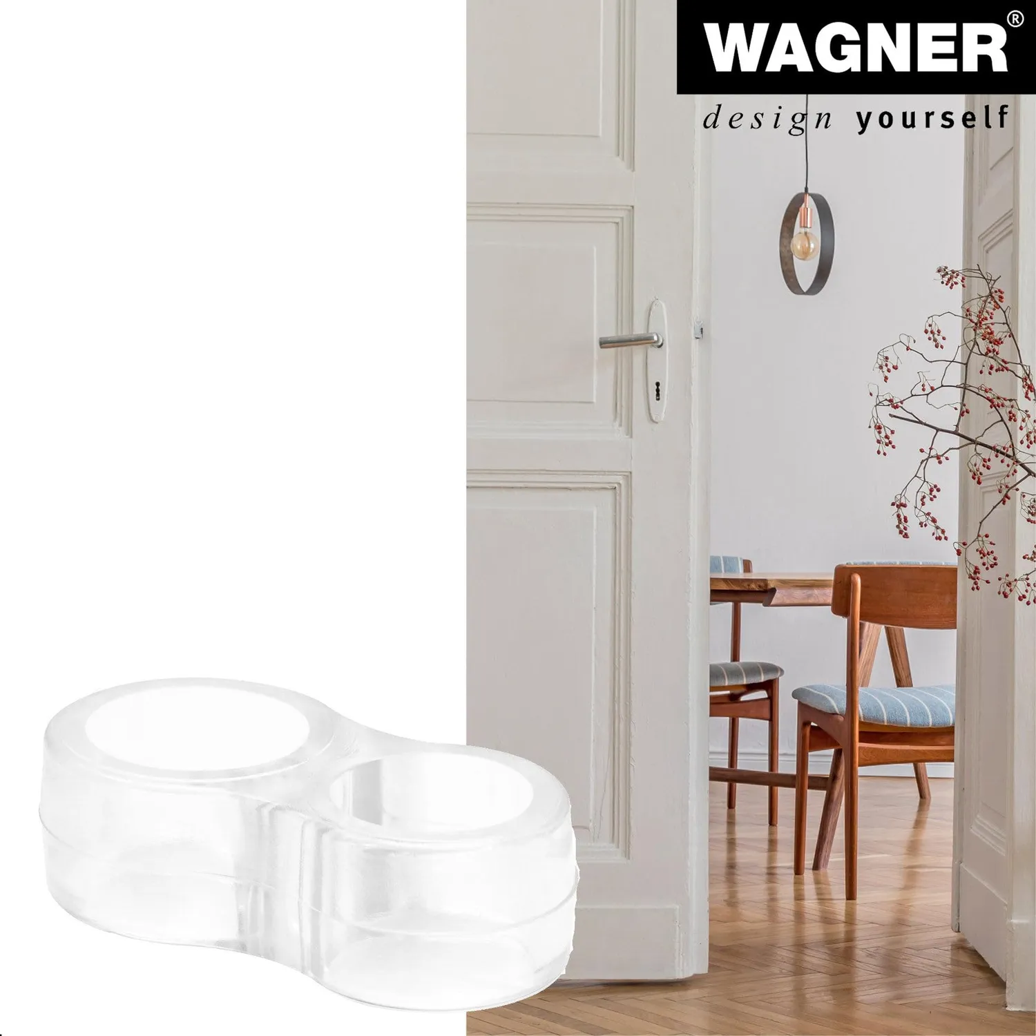 Wagner 15526004 fermaporta parete trasparente 4 pz