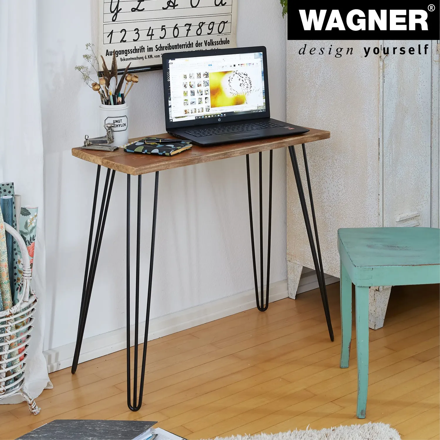 Wagner Hairpin Leg ST 8211 gamba alta 111 cm nera