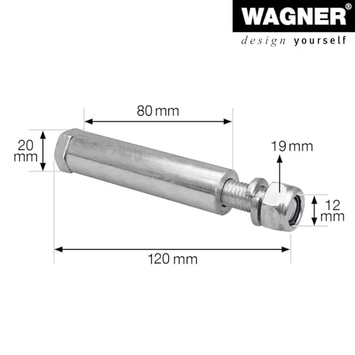 Wagner RO 0442 kit asse ruota zincato foro 20 mm