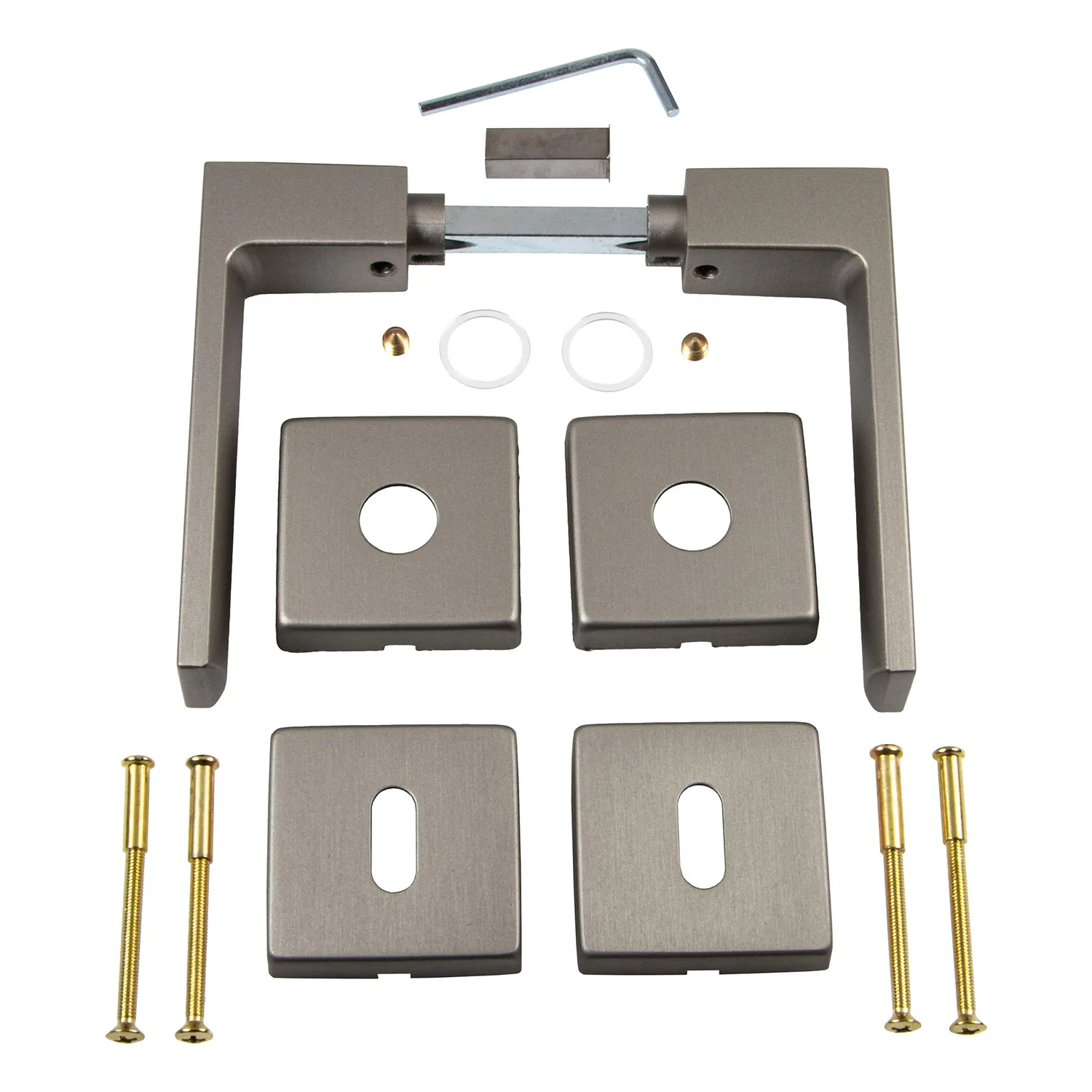 Gedotec Push 1317 maniglia porta BB argento set interno
