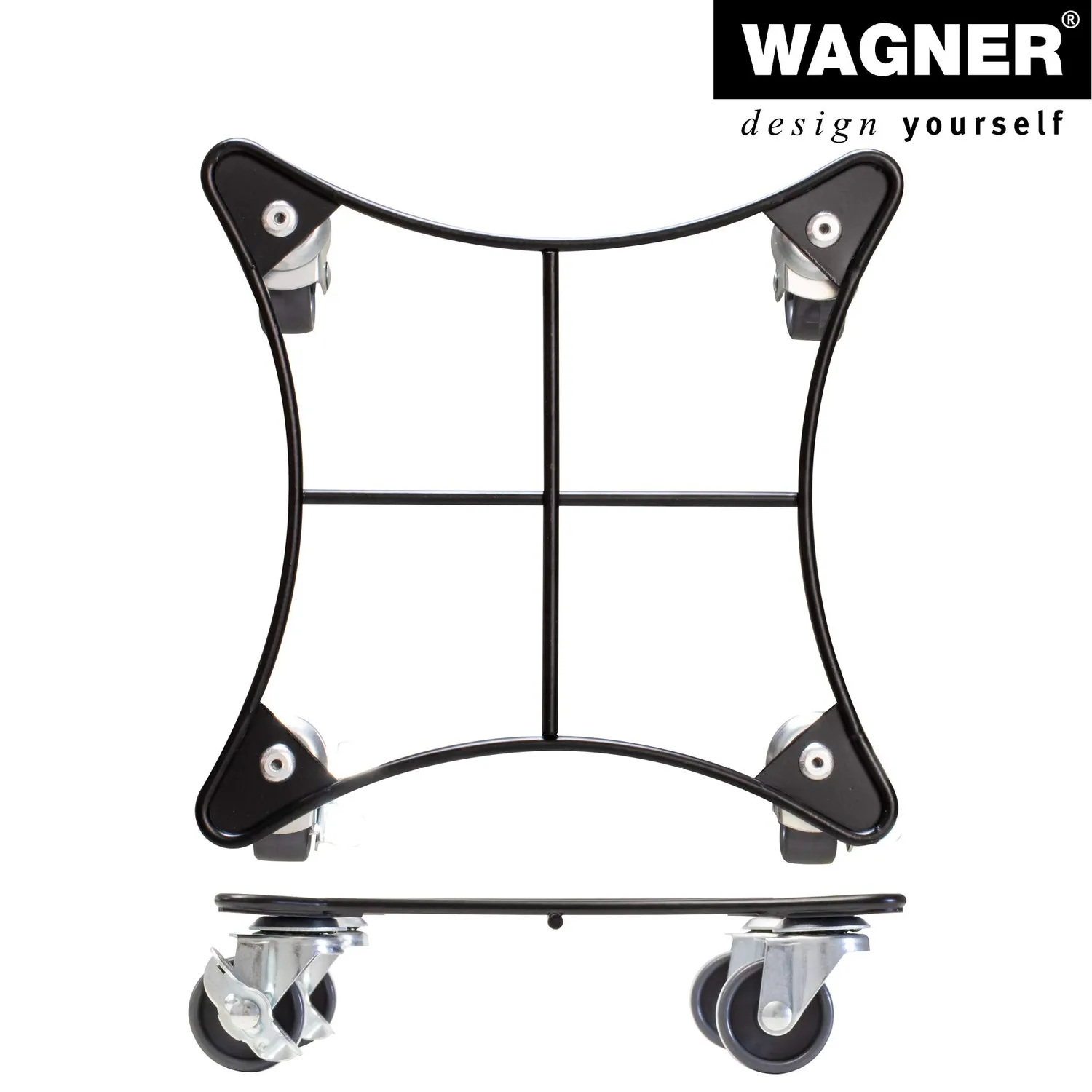 Wagner Retro Style 20094001 carrello piante nero Ø30 cm 60 kg