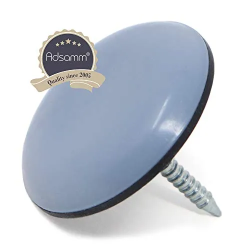 Adsamm 4 pattini PTFE con chiodo grigi Ø 25 mm scorrevoli