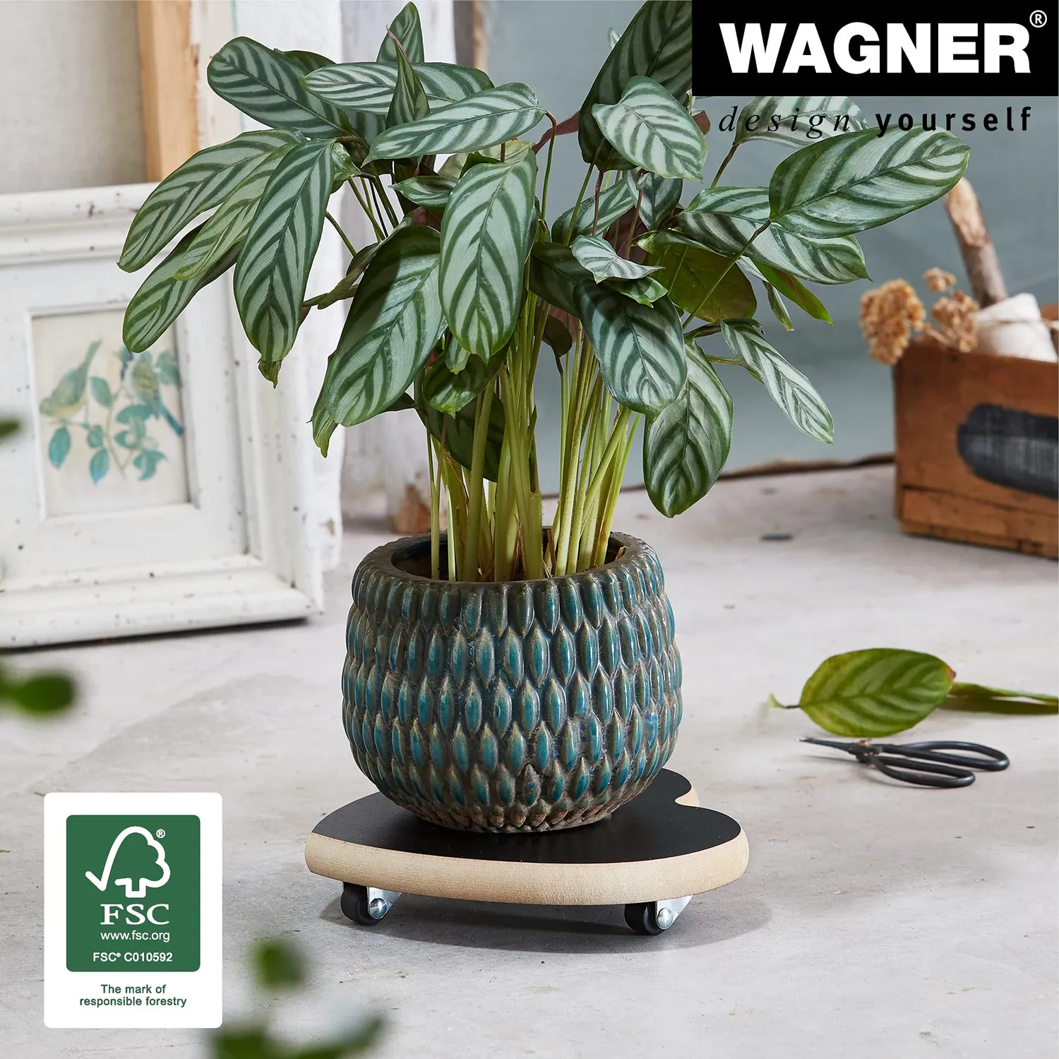 WAGNER Black 20027701 carrello piante nero Ø33 cm 100 kg