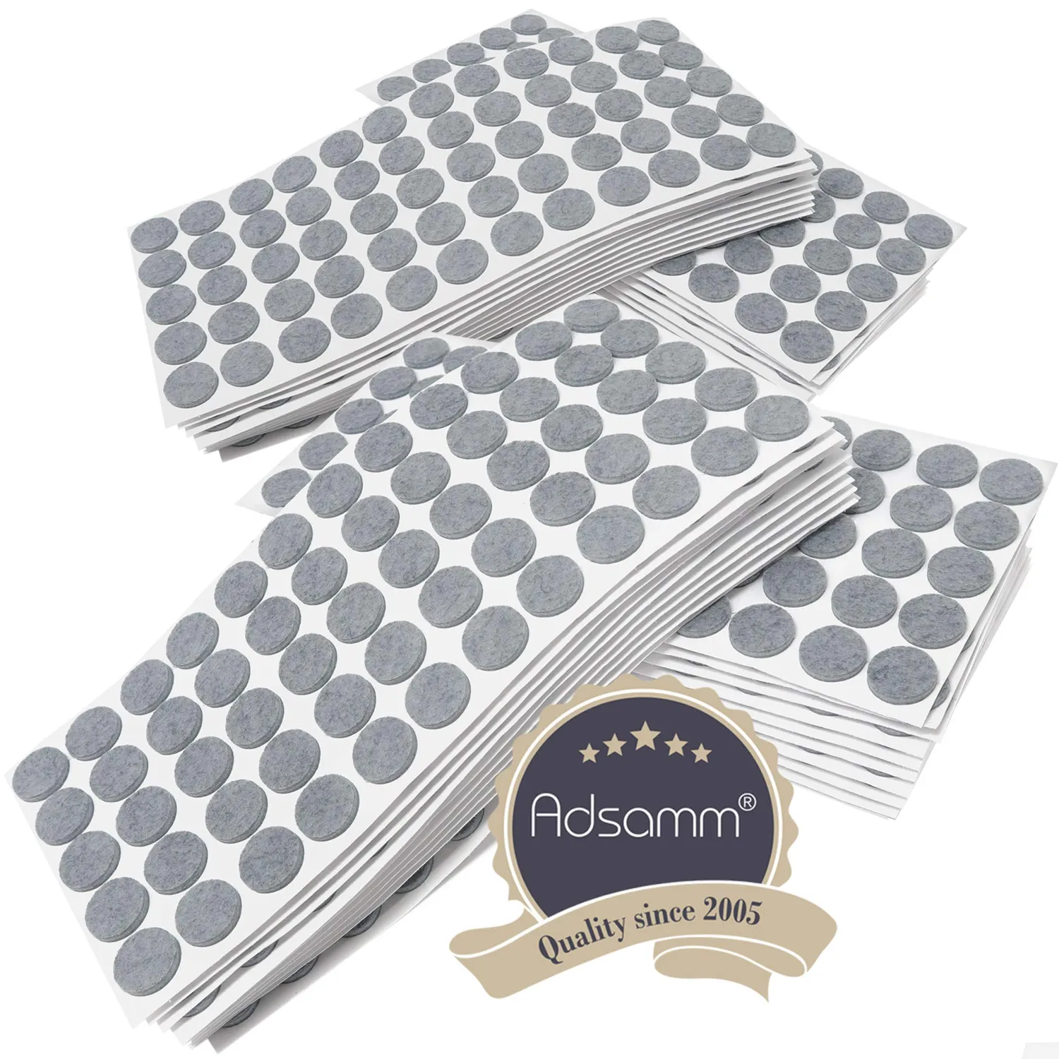 Adsamm 3000 feltrini autoadesivi grigi tondi 20 mm