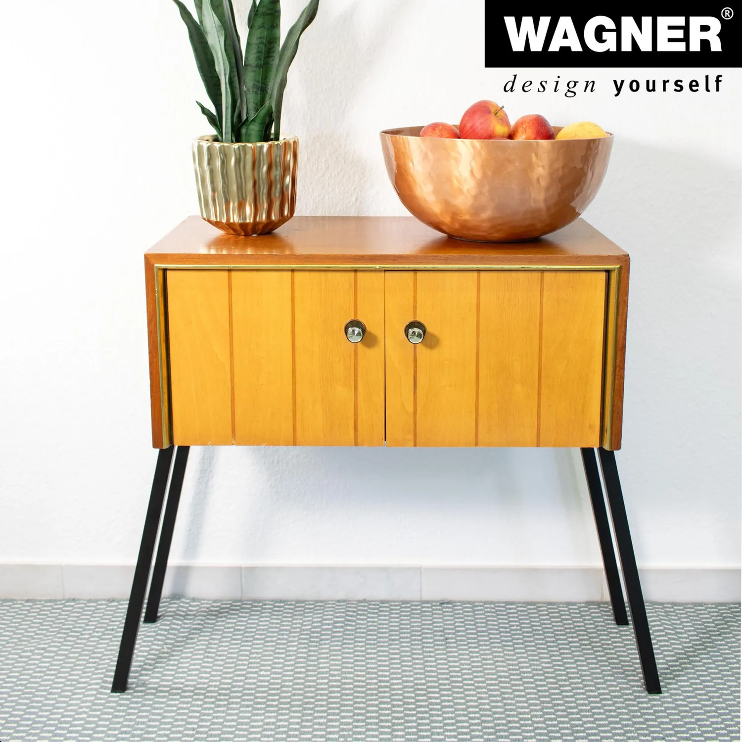 Wagner ST 5440 gamba per mobili 400 mm 1 pz nera opaca