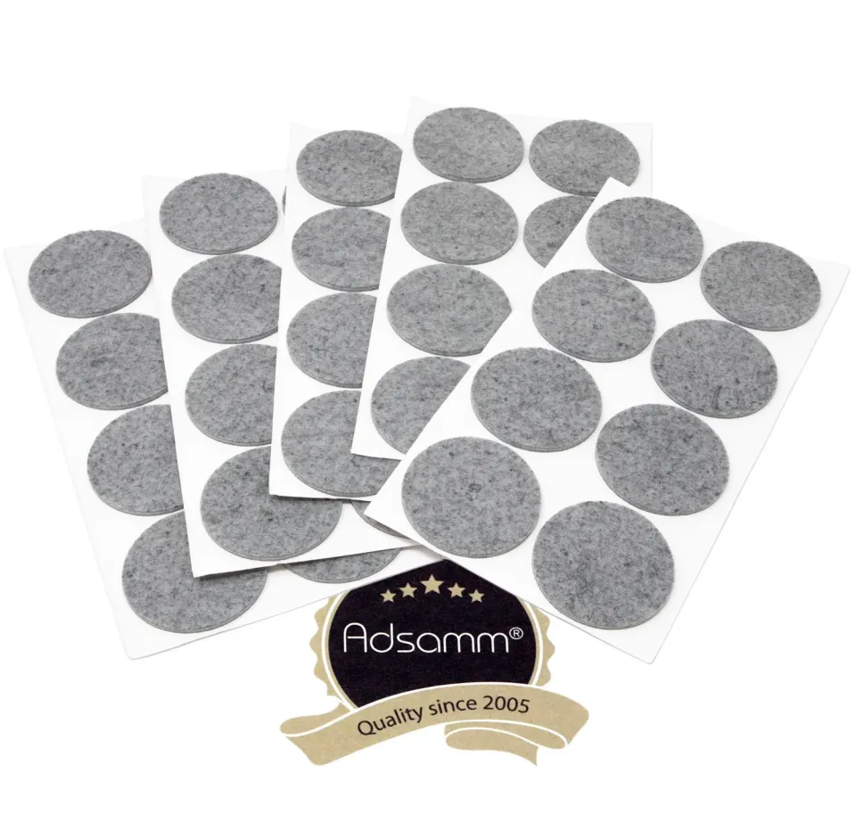 Adsamm feltrini autoadesivi grigi tondi Ø60 mm 40 pezzi