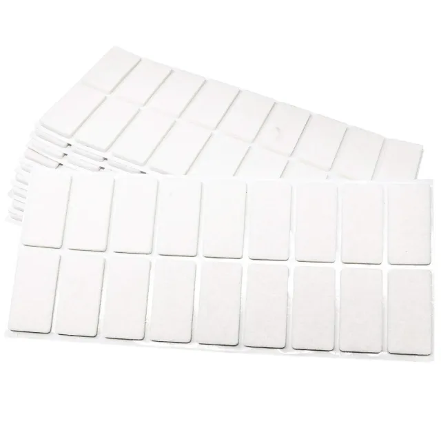Adsamm Feltrini Autoadesivi 25x50 mm 180 Pezzi Bianchi 3,5 mm