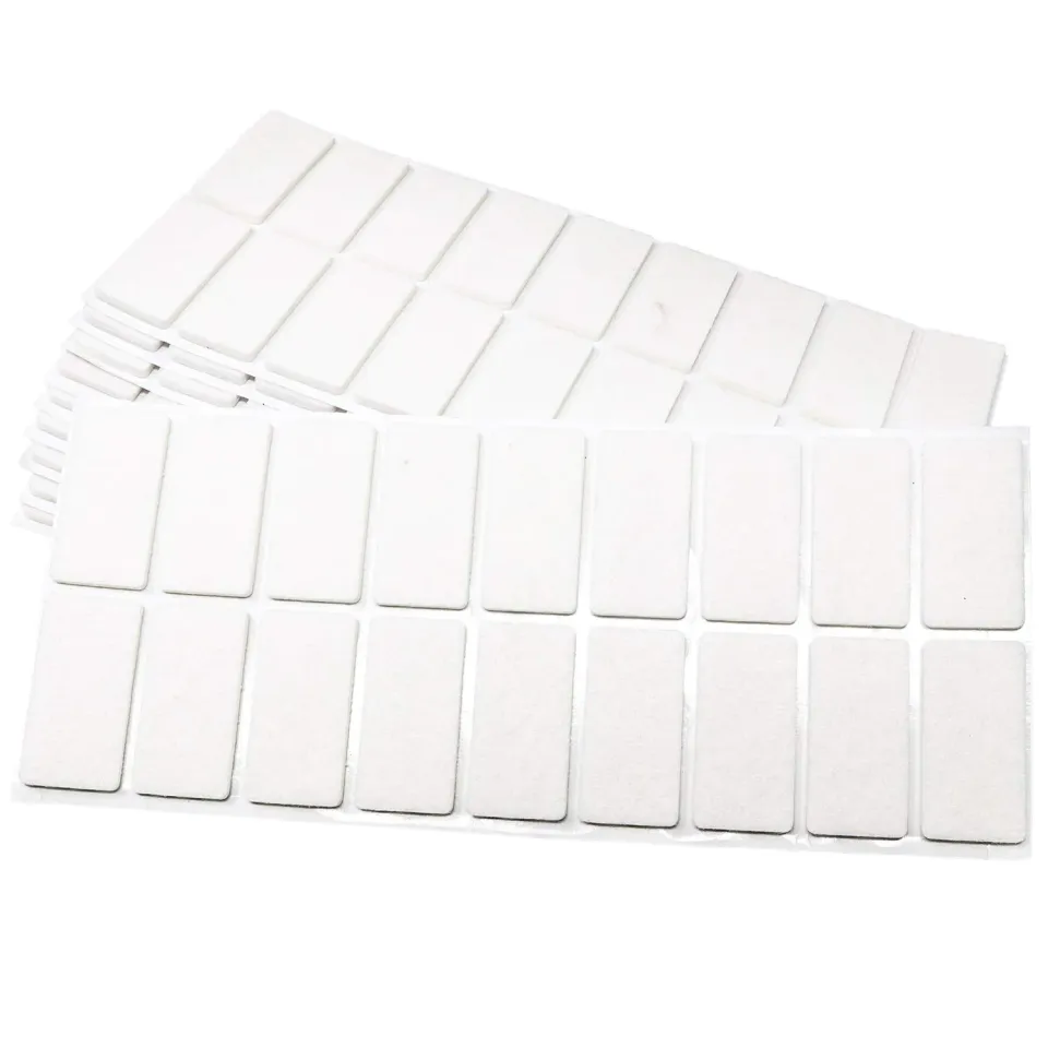 Adsamm Feltrini Autoadesivi 25x50 mm 180 Pezzi Bianchi 3,5 mm
