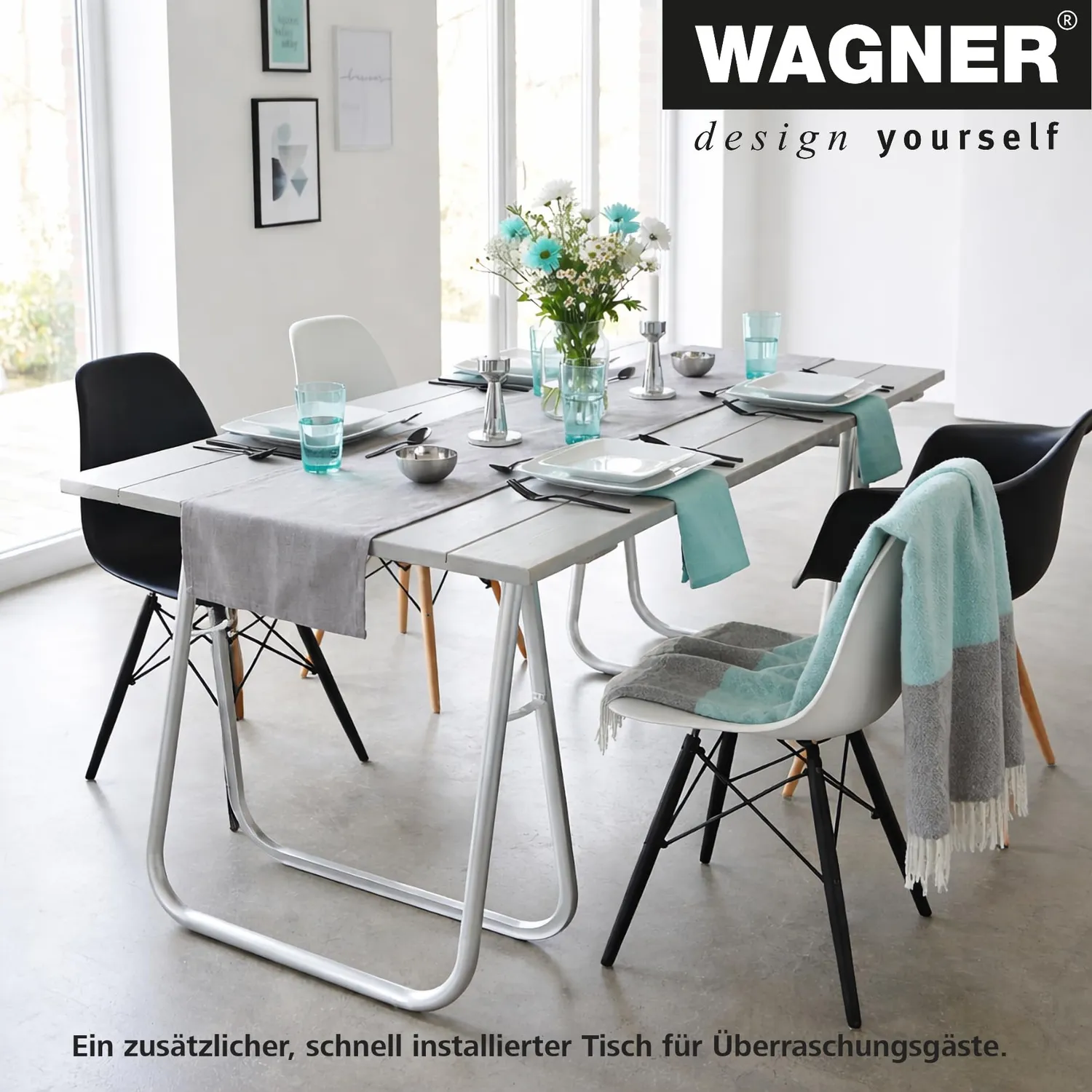 Wagner Exclusiv Style 12641201 cavalletto pieghevole alluminio 78 cm