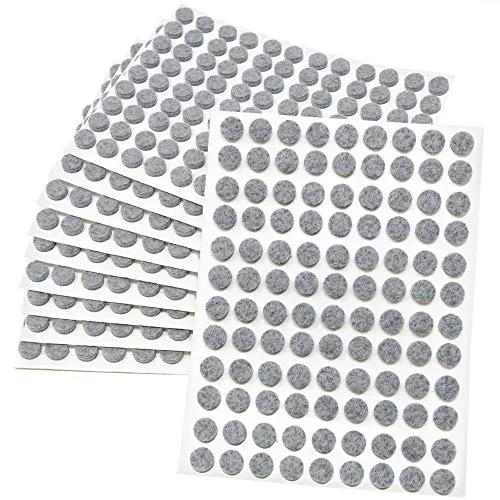 Adsamm Feltrini Autoadesivi Tondi Ø 10 mm Grigi 1080 pz 3,5 mm