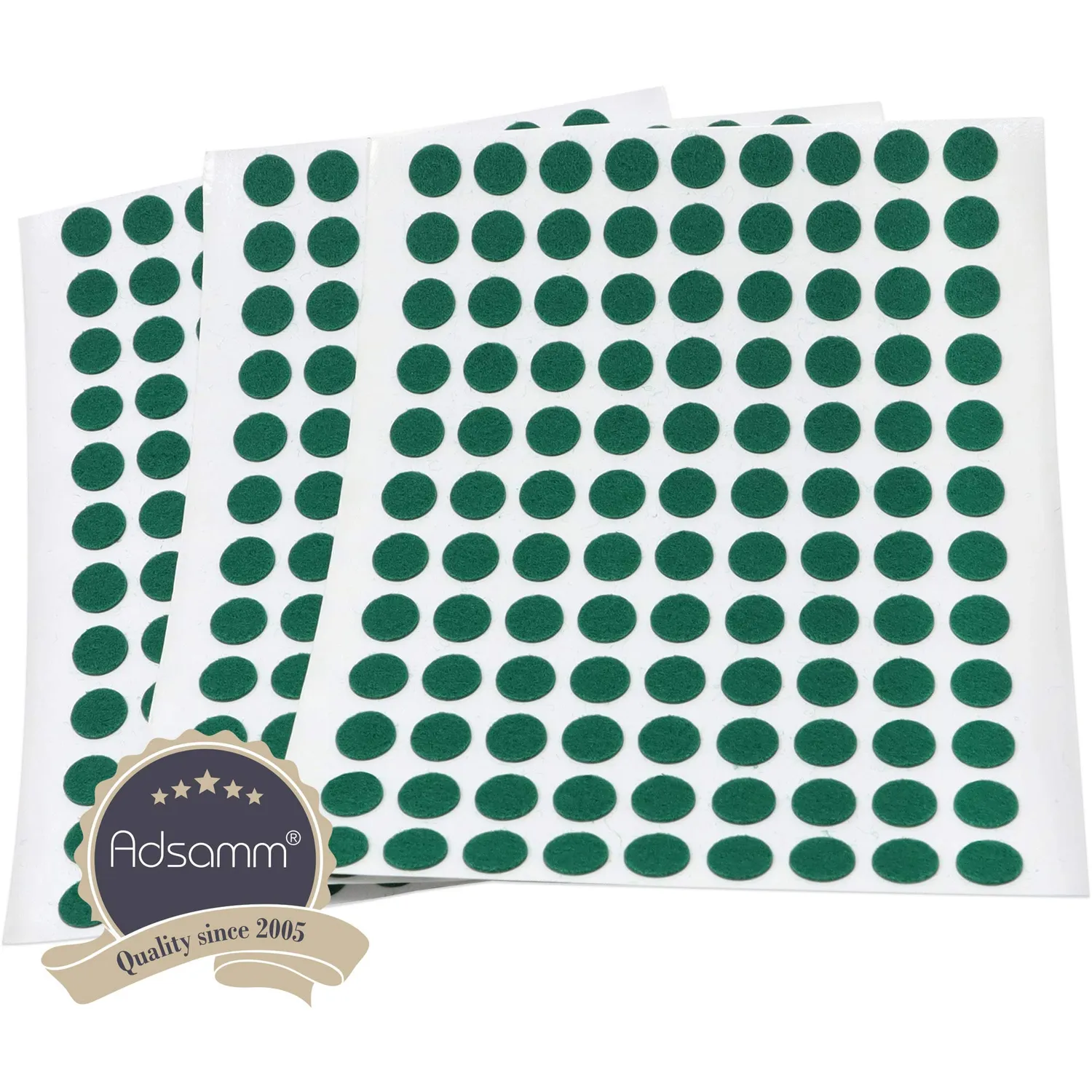 Adsamm feltrini autoadesivi rotondi 10 mm verde 324 pezzi ultrasottili