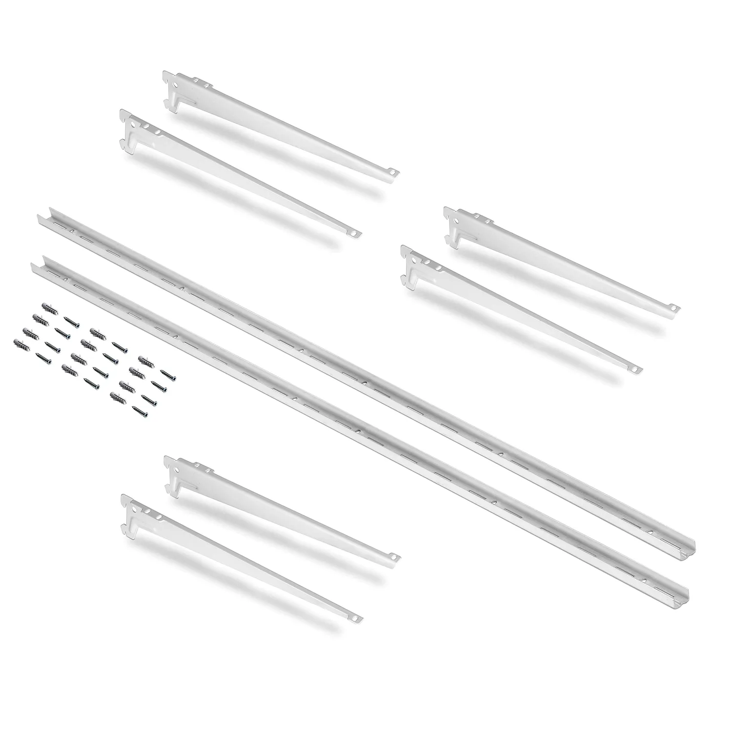 Emuca Jagmet supporti mensola acciaio bianco 380 mm kit