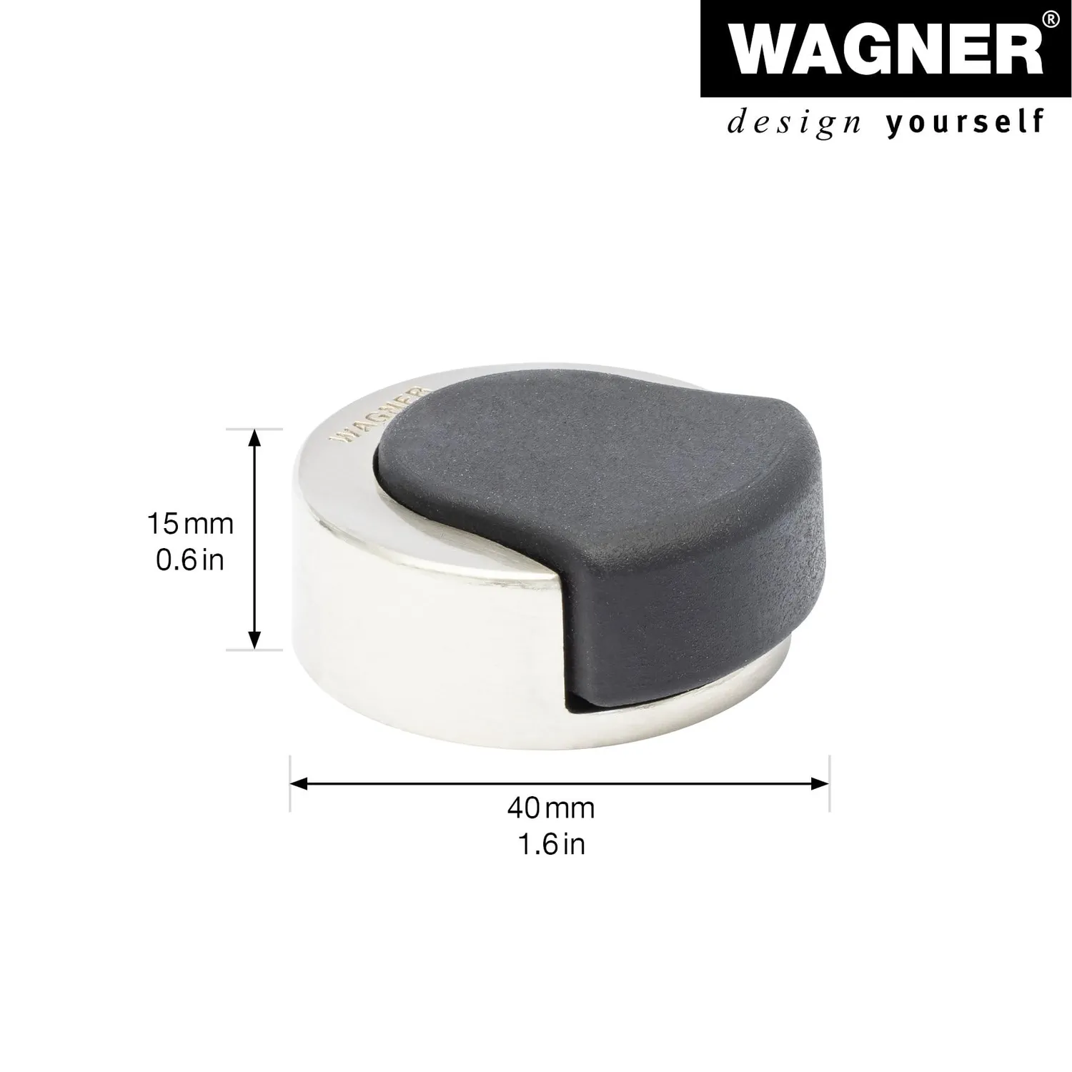 Wagner 15514811 fermaporta a vite Ø 38 mm zinco satinato