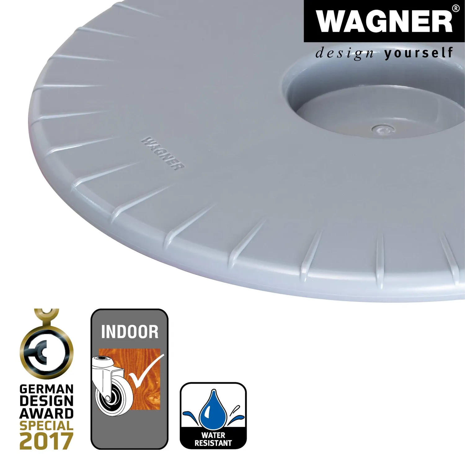 Wagner Ultraflat carrello piante Ø30 cm grigio 100 kg