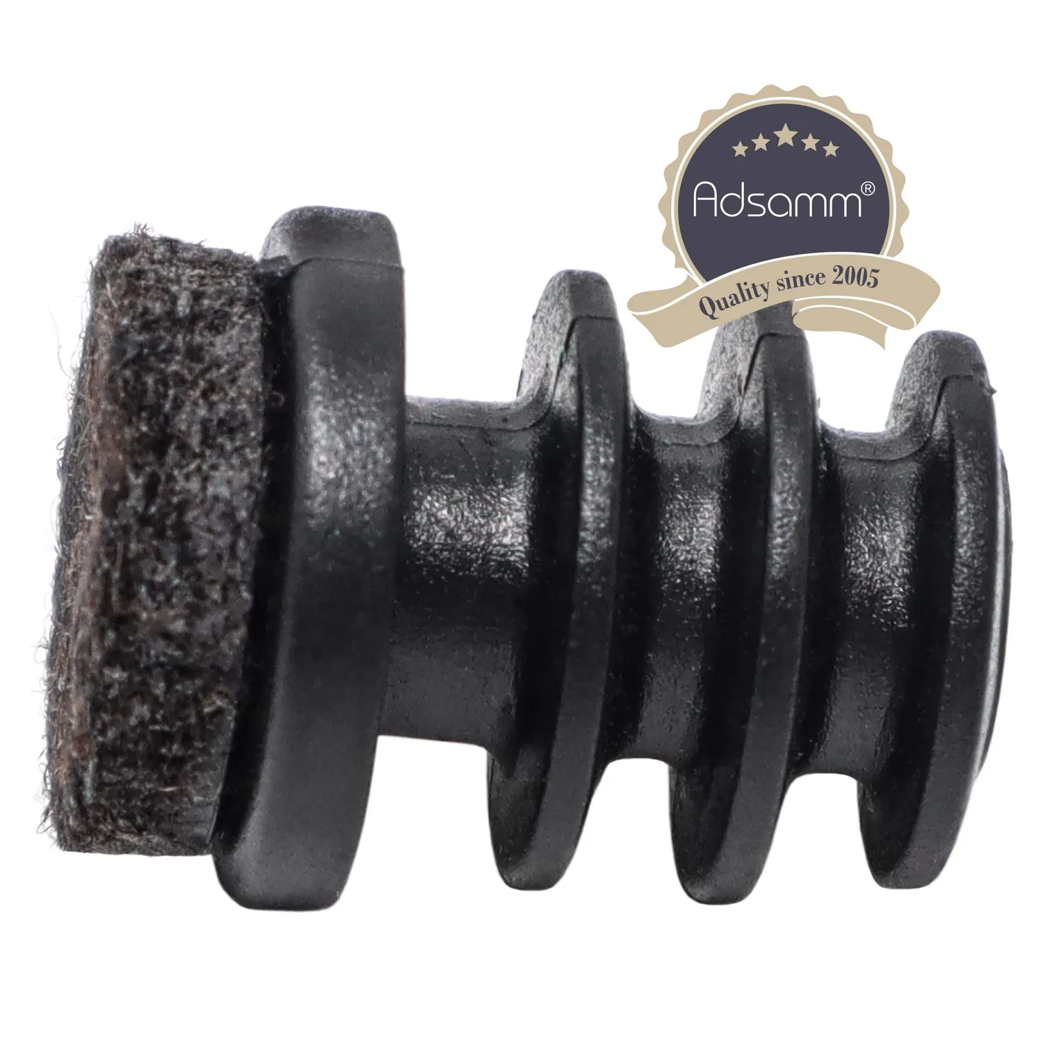 Adsamm puntali alettati con feltro tondi ø 16-18 mm neri 100 pezzi