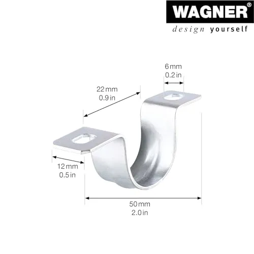 Wagner RO 0427 set fissaggio assi 20 mm 2 pezzi con viti