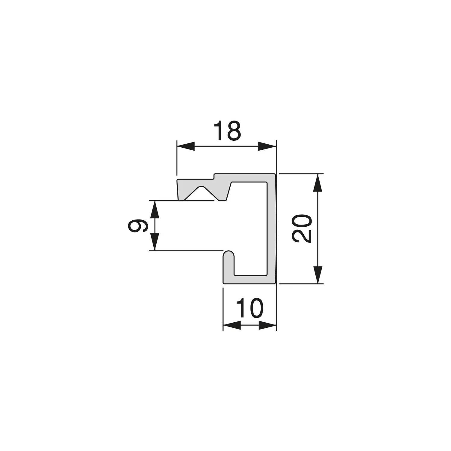 Emuca barra cucina a parete 110 cm antracite alluminio