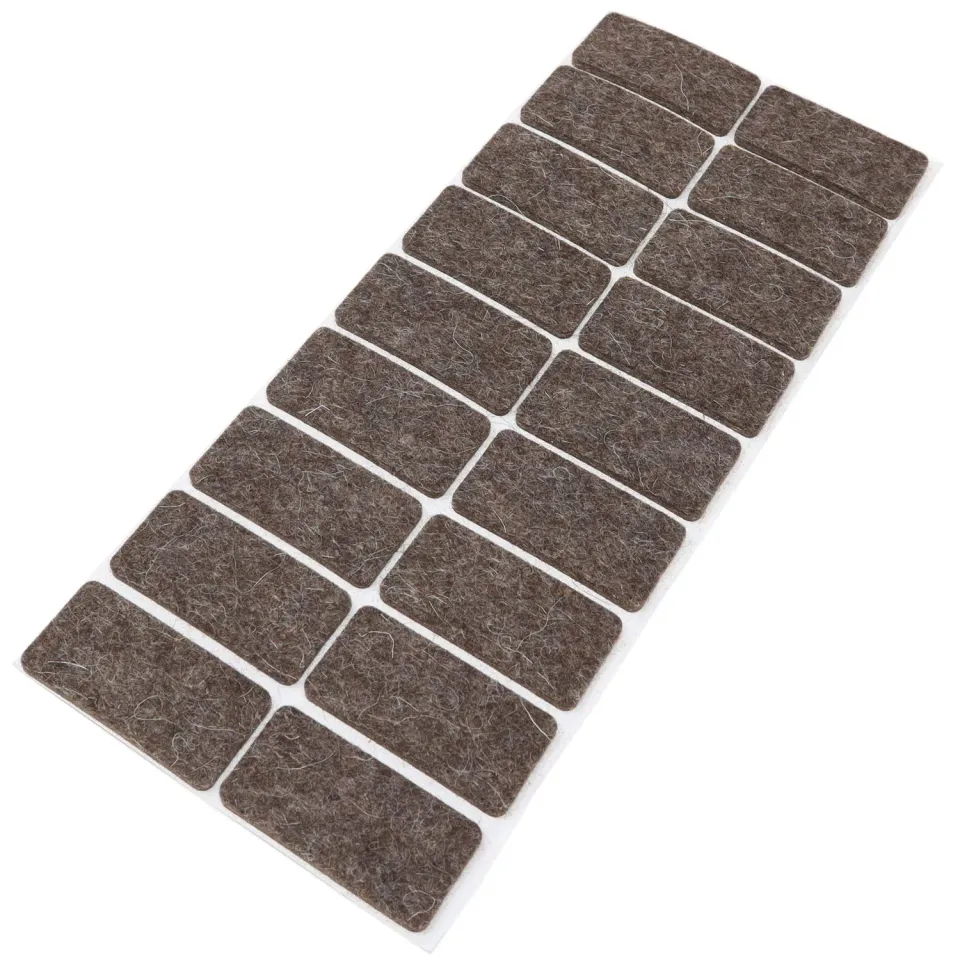 Adsamm Quality Feltrini Lana 25x50 mm Marroni 18 Pezzi 3 mm