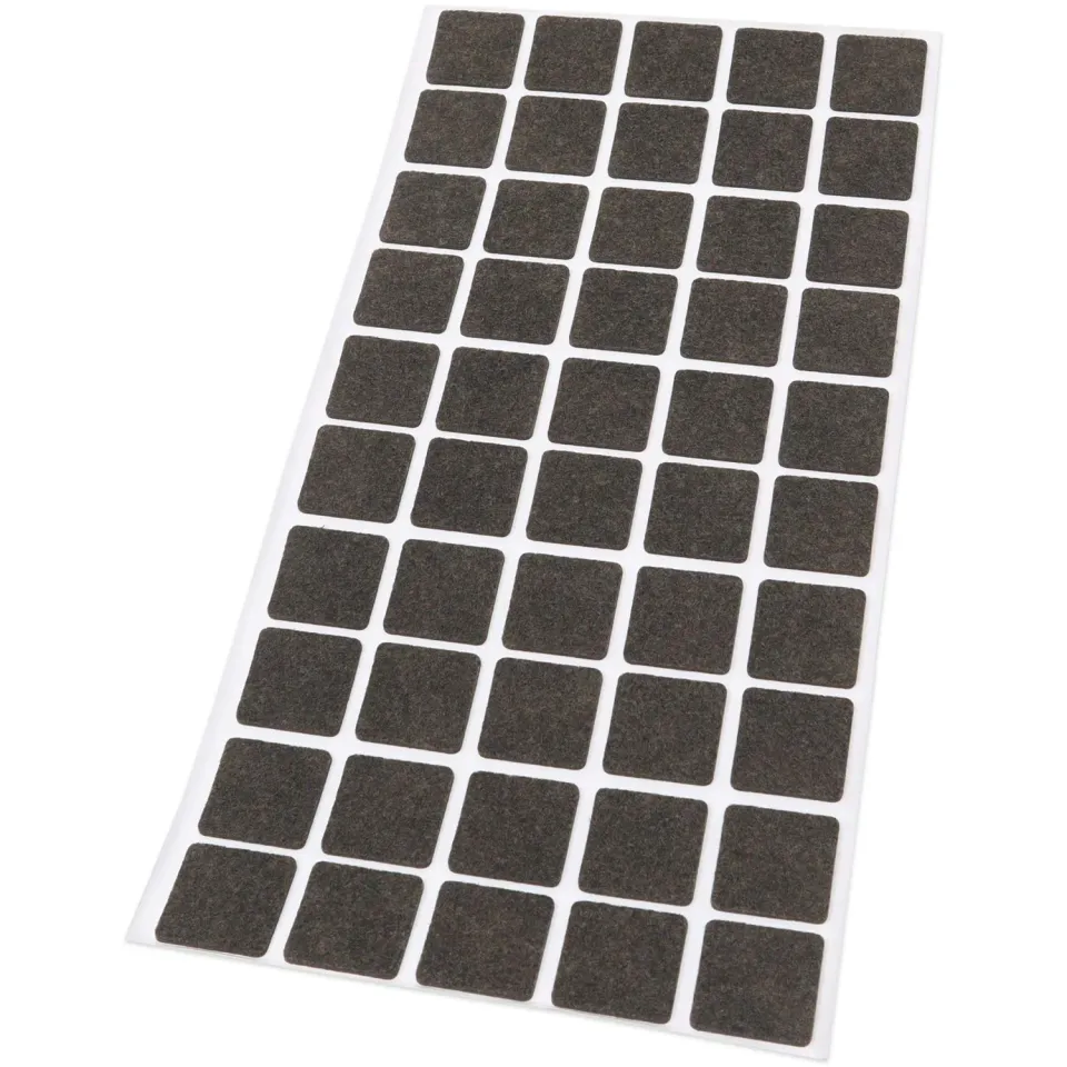 Adsamm ultrasottili 20x20 mm feltrini marroni 50 pz 1,5 mm